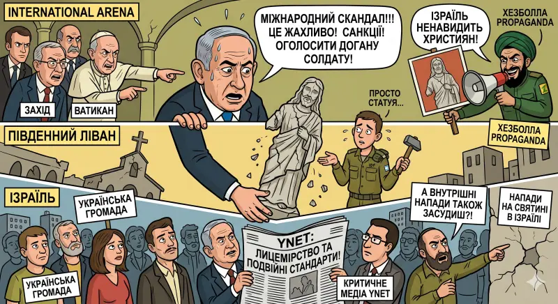 Руйнування статуї в Лівані та реакція влади: Ynet критикує подвійні стандарти уряду Нетаньягу