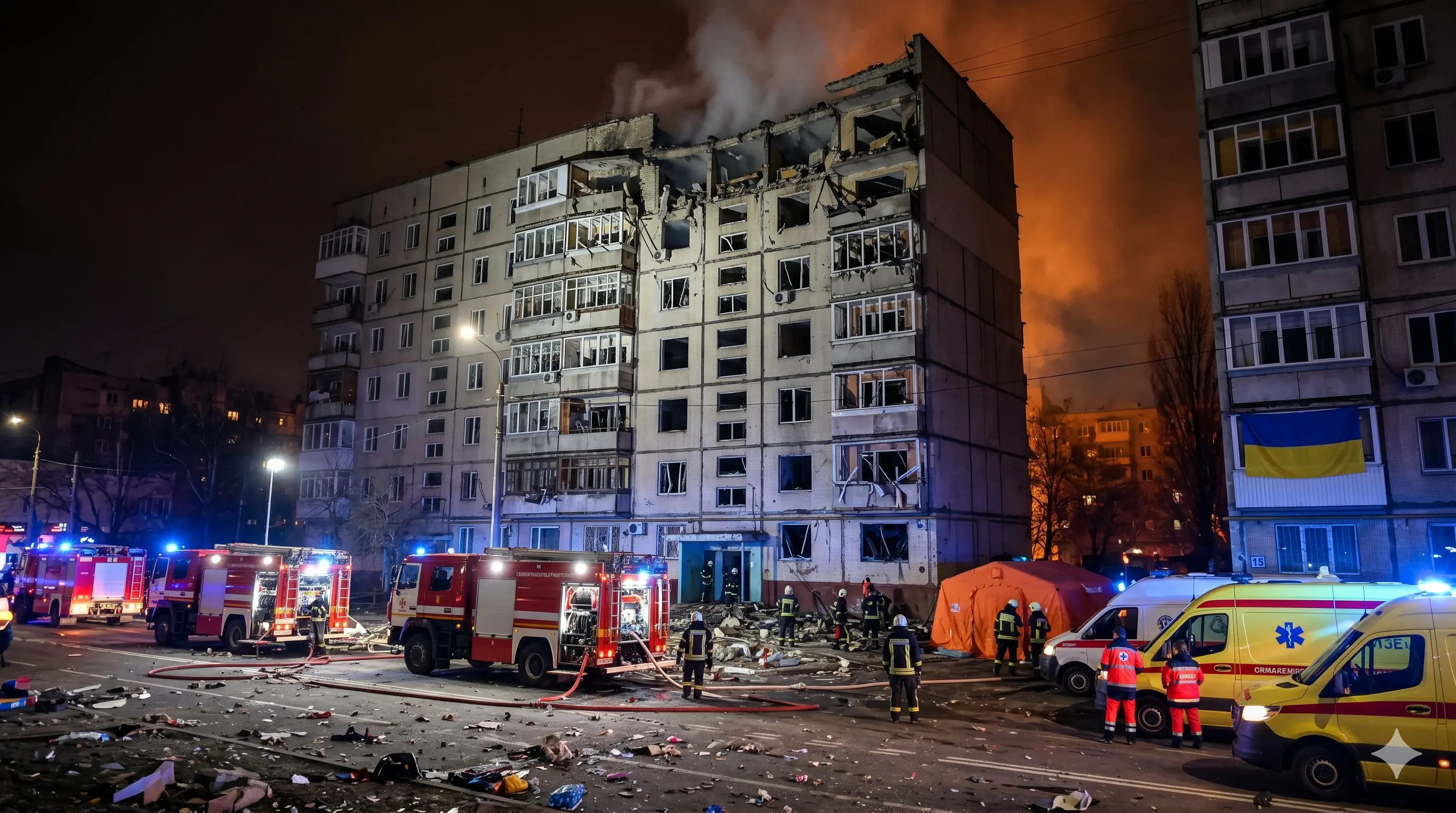 Наслідки ракетного удару по Києву 2 червня 2026 — пошкоджені житлові будинки, робота рятувальників, пожежа — новини України | israel.in.ua